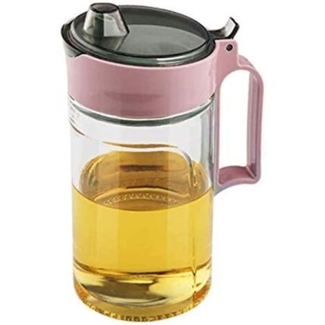 Distributeur d'huile - Bouteille en verre - 650ml - Couleur Violet - Antidérapant (1/4)