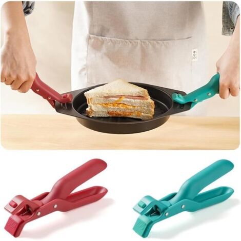 Pince de cuisine - Clip - Silicone antidérapant - Isolation thermique - Pour plats chauds (1/4)
