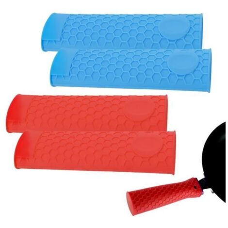 Ensemble de 4 Poignées de Casserole en Silicone,Gants Antidérapants Isolés, Oreillettes de Casserole Durables et Résistantes à (1/4)
