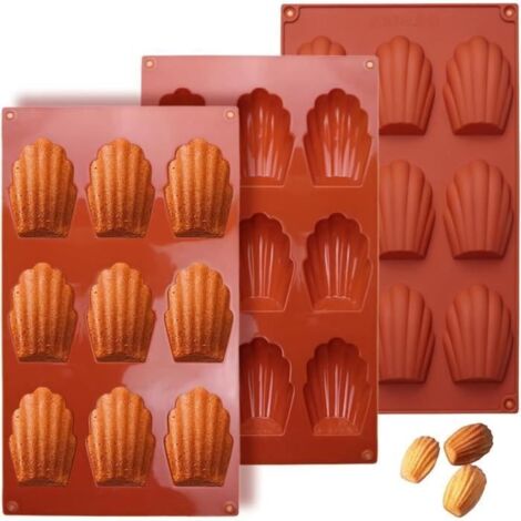Moule à Madeleine - Tefal - 3 Pièces - Silicone - 9 Cavités - Antiadhésif (1/4)