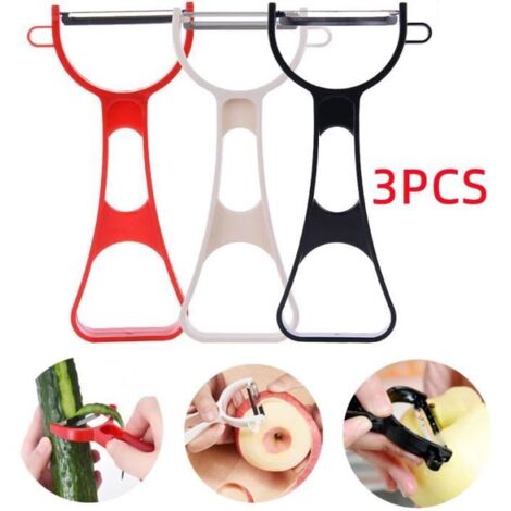 Éplucheur de légumes - Économe - Multifonctionnel - Acier Inoxydable - Design Ergonomique - 3 pièces (1/4)