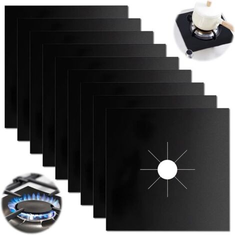 9 Pcs Housse pour plaque de cuisson à gaz, lavable protection plaque cuisson gaz, réutilisable plaque de cuisson à gaz (27 27cm)"S (1/4)