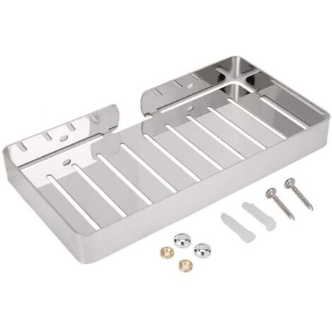 Étagère de douche - Acier Inoxydable 304 - Argent - 23x12x2.5cm - Support de Savon (1/4)