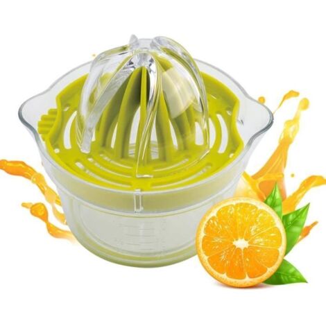 Presse Agrume Manuel - 4 en 1 - 400ml - Mécanisme Anti-Goutte - Multifonctionnel - Facile à Nettoyer (1/4)