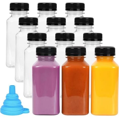 Bouteilles Plastiques - Non spécifié - 250ml - Anti-Fuite - Entonnoir Inclus - 12PCS (1/4)