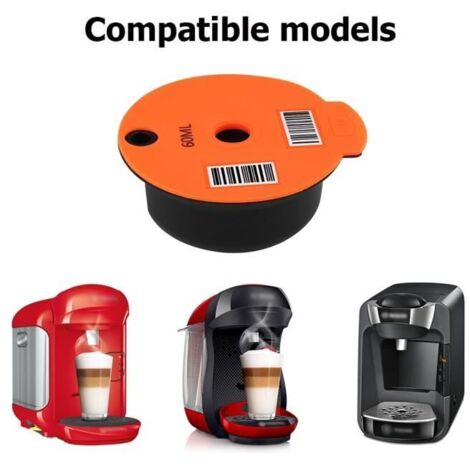 Capsules de Café - Bosch-S Tassimo - 60ml - Panier à Filtre Réutilisable - Pour Usage Domestique