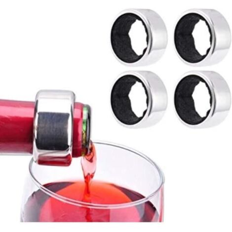 Anneau de vin - Non spécifié - Bague en Acier Inoxydable - 4 PCS - Anti-goutte - Couleur variée (1/4)