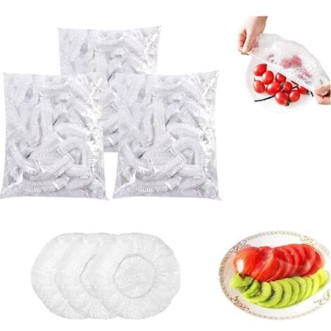 300 Pièces Sacs de Conservation Frais,Film Alimentaire Reutilisable,Couvercles de Bols,pour Conservation des Fruits (1/4)