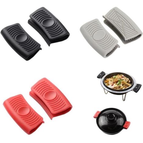 3 Paires poignée casserole,poignee amovible universelle Silicone d'Assistance Poignée (1/4)