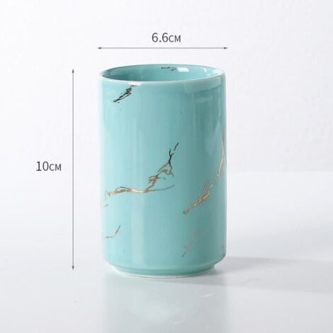 (A4)Gobelet de bain de dents en céramique pour Couples, gobelet nordique en céramique, tasse d'eau, porte-brosse à dents de voyage, (1/4)