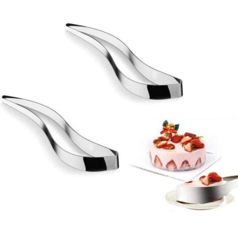Pelle à gâteau - Inox - 2 pcs - 25x4.5cm - Multifonction - Pour mariages et fêtes (1/4)