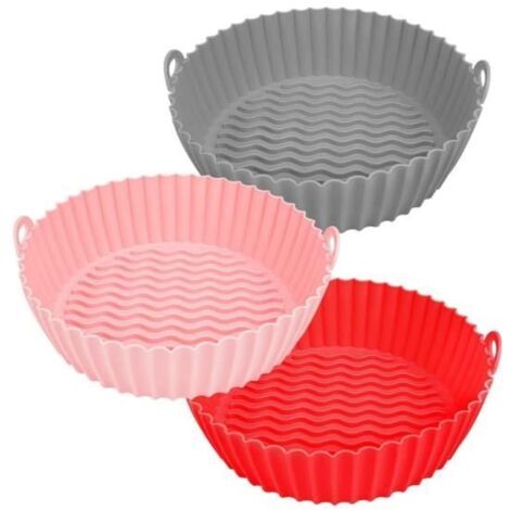 Accessoires de friteuse à air - Silicone - 3PCS - Réutilisables - 8.5in - 3 couleurs éclatantes (1/4)
