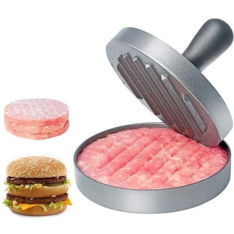 Presse-hamburger - Inox - 11,7 cm - Poignée ABS - Antiadhésif - Durable (1/4)