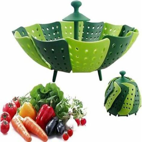 panier de fruits et légumes aliments silicone vapeur steamer plastique sac de cuisson sac vapeur (1/4)