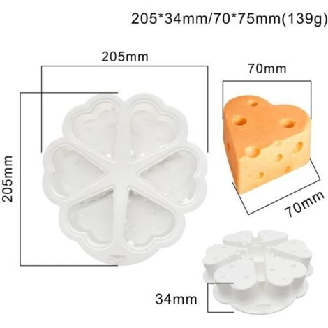 Moule à gateaux,Moules de Silicone de bougie de fromage fait à la main bricolage savon faisant la maison parfumée - Type love (1/4)