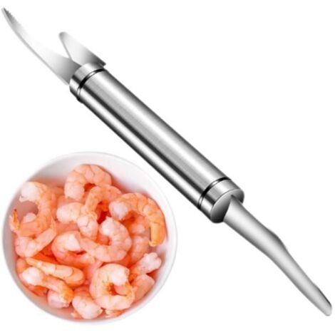 Éplucheur de crevettes - Acier inoxydable - Multifonctionnel - Design contemporain - Compatible lave-vaisselle (1/4)