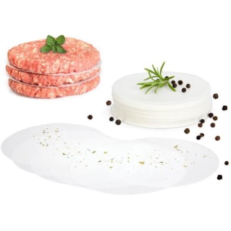 Lot de 500 feuilles de papier antiadhésive pour presse à steak haché - ∅ 11 cm - idéal pour cuisiner des steak haché