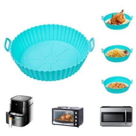 4pcs Accessoire Air Fryer, 20cm Moule Air Fryer, Plat Silicone Pot Panier Air Fryer Accessoires Réutilisable (1/4)