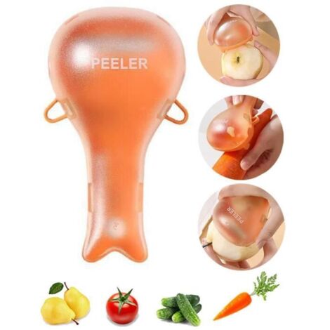 Éplucheur de légumes - Multifonctionnel - Acier inoxydable - Ergonomique - Avec boîte de rangement (1/4)