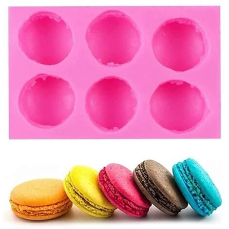 Moule à Macaron - Noname - 6 Trous - Silicone de qualité alimentaire - 12.5 x 8.5 x 2.2 cm - Démoulage facile (1/4)