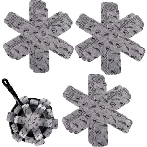 Protections de Casseroles - Essentiel - Lot de 4 - Feutre Polyester - Antidérapant - Multi-usages (1/4)
