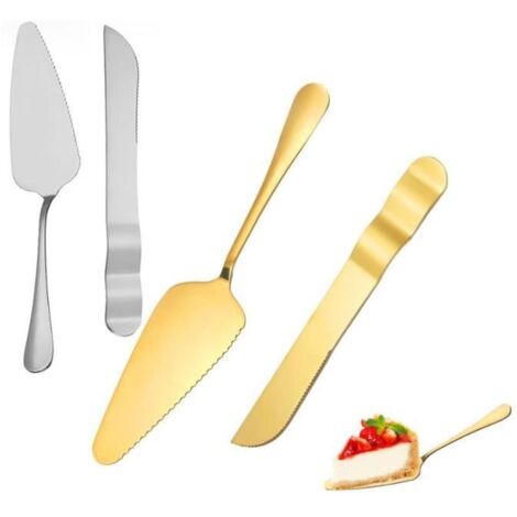 Pelle à gâteau,couteau à gâteau en acier inoxydable,pelle à pizza triangulaire,couteau de coupe à pâtisserie,pour mariage,restaurant (1/4)
