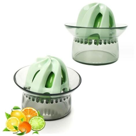Presse agrume manuel,presse-fruit en plastique,avec récipient 60ml,outil de faire de cocktail,multifonction,pour citron,orange,jus (1/4)