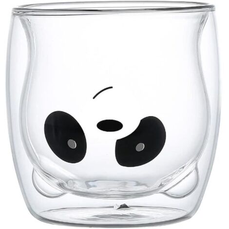 tasse à café à double paroi,Tasse à café panda mignon,300ml Tasse Mignonne,pour Café,Expresso,Cappuccino,Latte,Thé (1/4)