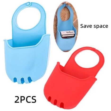 Porte-éponge en silicone - MARQUE - Panier suspendu - Drainage rapide - Multi-usage - Économie d'espace (1/4)