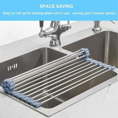 POW Égouttoir pliable pour évier -gris (Taille: 34cm) (1/4)