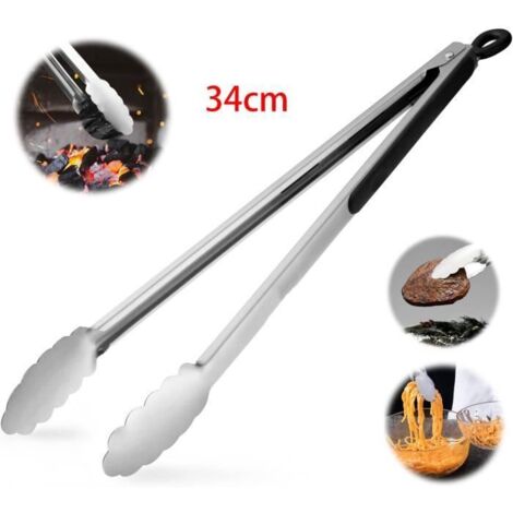Pince à barbecue - Inox - 34 cm - Antidérapante - Résistante à la chaleur - Lavable au lave-vaisselle (1/4)