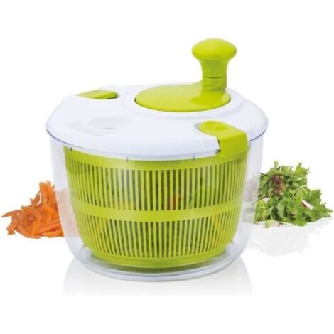 AJW-Essoreuse à Salade séchoir à légumes ou à laitue poignée rotative compacte Facile à Tourner permettant Un Stockage Facile (1/4)