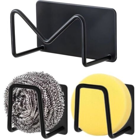 Porte Éponge - Non spécifié - 3 Pcs - Acier Inoxydable 304 - Installation sans dommage - Design compact (1/4)