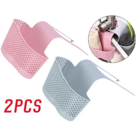 Porte-éponge - Non spécifié - Réglable - Matériau PP - Couleur Rose/Vert - 2 pièces (1/4)