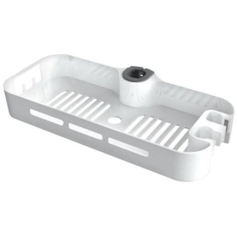 Support de douche de porte-savon de salle de bains Porte-boîte de forage sans perçage Barre de douche réglable Savon Palette Barre d (1/4)