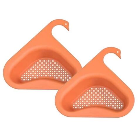 Panier Filtrant Suspendu - Non spécifié - Modèle Triangulaire - Couleur Orange - 2PCS - Pratique et Écologique (1/4)