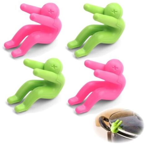 Leviers de Couvercle - Non spécifié - 4 Pièces - Silicone 100% - Résistant à la chaleur - Multifonctionnel (1/4)