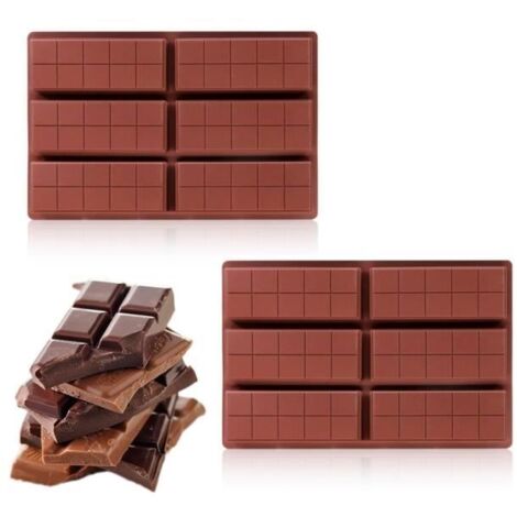 2 Pièces Moule à Chocolat En Silicone Moule Tablette Chocolat Profond Moule Barre de Céréales, Convient pour Les Fêtes, Festivals (1/4)