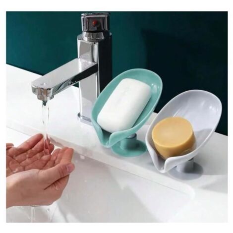 Porte-Savon - Non spécifié - Lot de 2 - 1 Vert - 1 Gris - Polyvalent pour Salle de Bains et Cuisine (1/4)