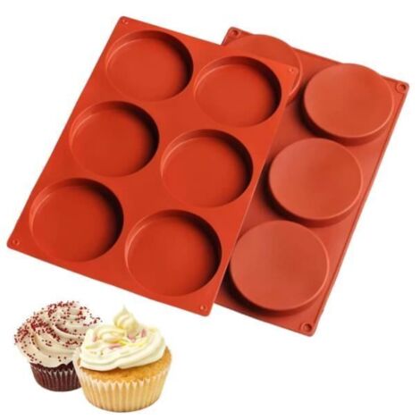 Moule à Gâteau - Non spécifié - Lot de 2 - Silicone Alimentaire - Antiadhésif - 6 Cavités (1/4)