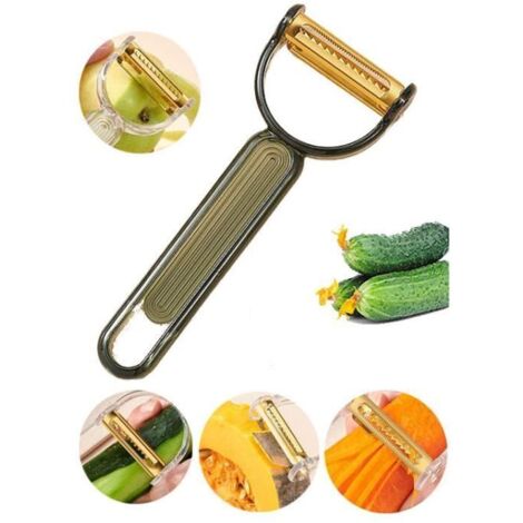 Éplucheur Multifonctionnel - MARQUE Inconnue - Modèle Rotatif - Acier Inoxydable - Ergonomique - Vert (1/4)