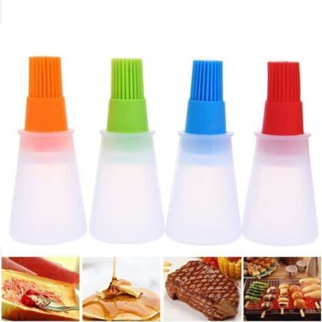 Portable bouteille d'huile de silicone avec brosse de cuisson barbecue badigeonner pinceau huile de pâtisserie brosse cuisine cuisso (1/3)