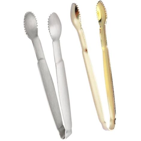 2 Pièces pince à sucre en inox sucre de canne pinces à bonbons contenants de collation glaçon porte-sucre Plaque Accessoire pour (1/4)