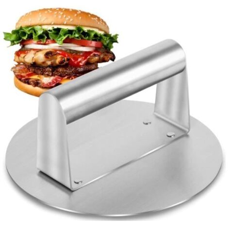 Presse à burger - Professionnelle - Acier Inoxydable - 16 cm - Antiadhésive - Facile à nettoyer (1/4)