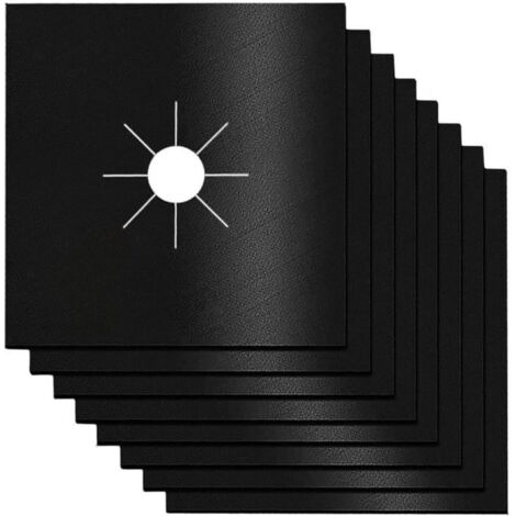 8 Pcs Brûleur de Cuisinière Réutilisable Couvre Plaque de Cuisson à Gaz Protection D'écra Cuisinière Gaz Protecteur Pad Antiadh (1/4)
