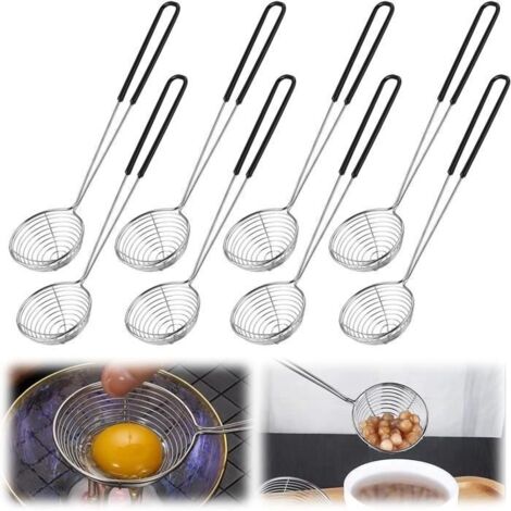 Passoire à fondue - 8 Pièces - Acier Inoxydable - Long Manche - Facile à Ranger (1/4)
