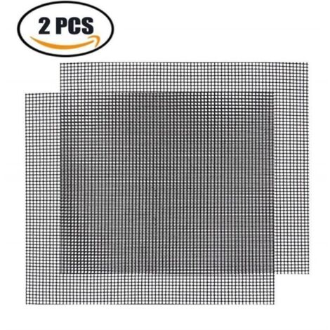 2 Pcs Grille Barbecue Tapis, Tapis de Cuisson , Back Paillasson Rectangulaire en, Revêtement Anti-Adhésif (42 36 ) (1/4)