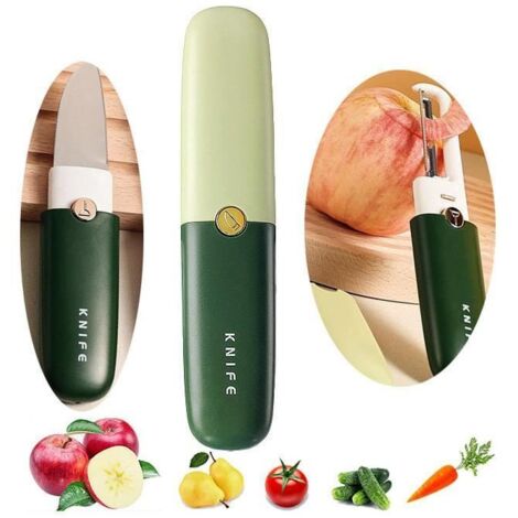 Éplucheur de Légumes Multifonctionnel - MARQUE - Vert - Acier inoxydable - Design Ergonomique - 17.5cm (1/4)