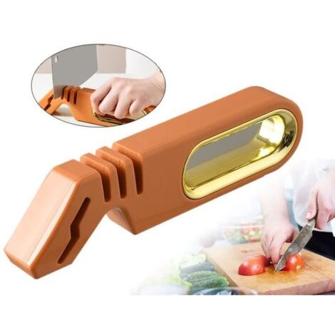 Aiguiseur de couteaux - Professionnel - Manuel 4 en 1 - ABS - Acier Tungstène - Design Compact (1/4)