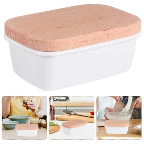 Batterie de cuisine,1pc beurrier avec couvercle émail boîte à beurre beurre conteneur pour Restaurant à la maison - Type Red A (1/4)